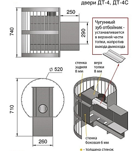 Печь банная Везувий Скиф Стандарт 22 (ДТ-4)